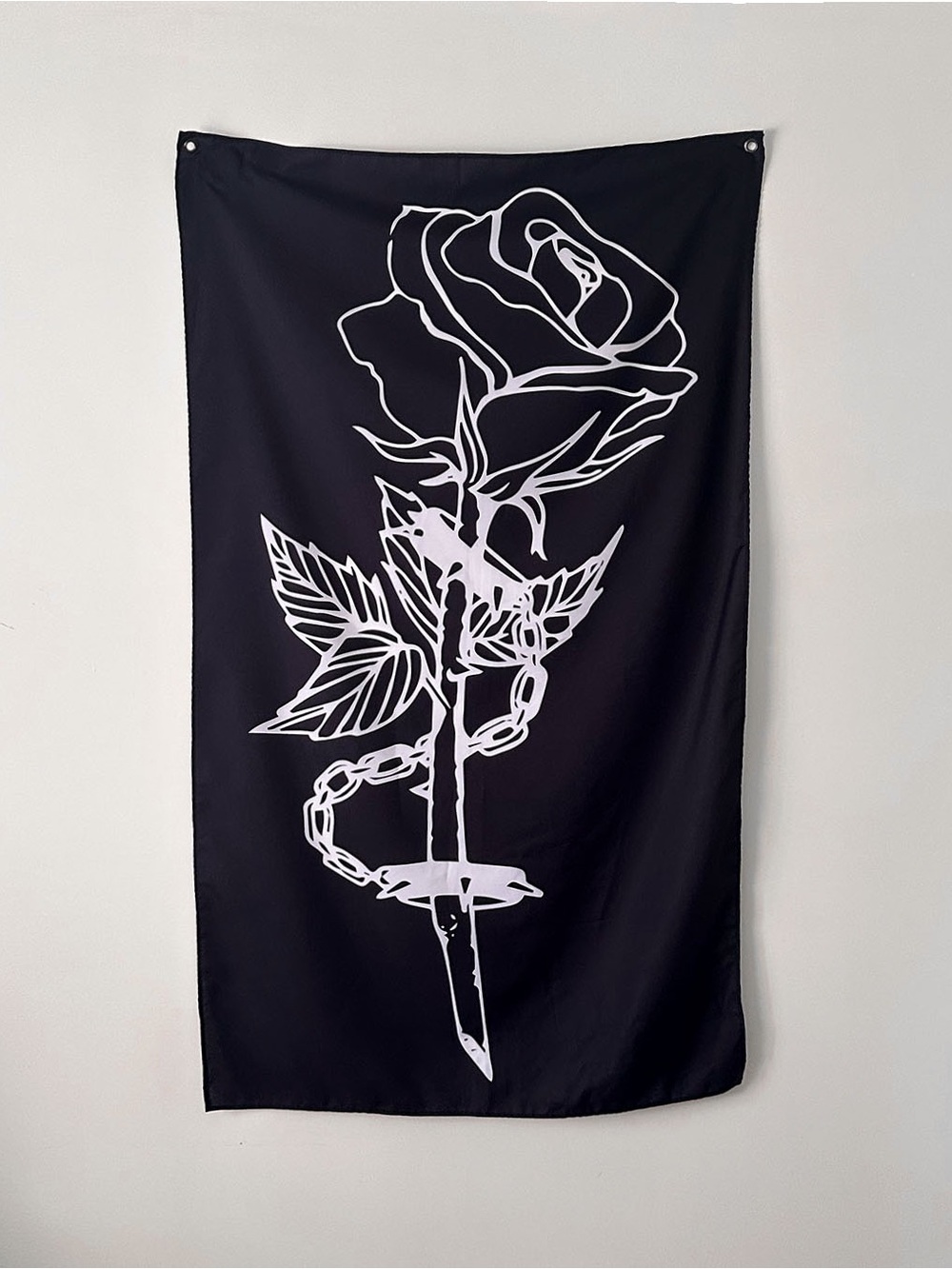 Official Johnny Gloom Ball & Chain Co. Tattoo Gothic Rose Chain Tapestry